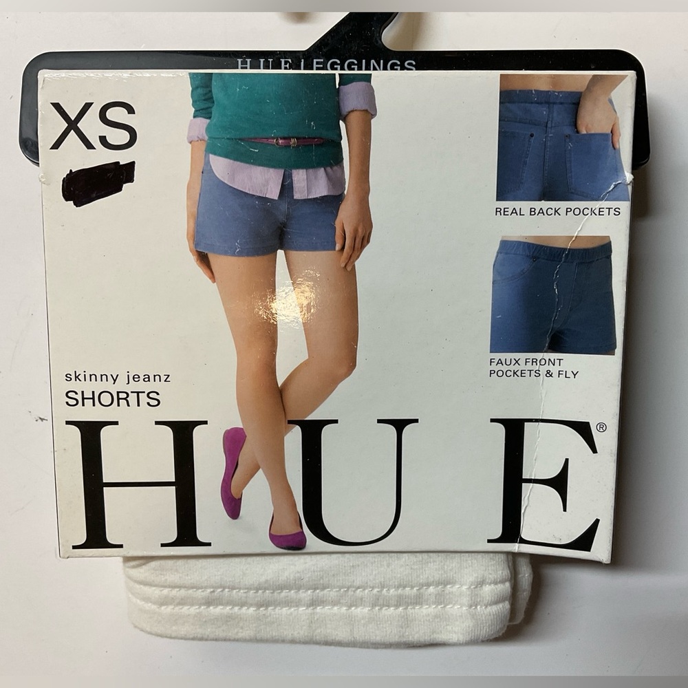 NIP Women’s‎ HUE Comfort Stretch Skinny Jeanz Shorts - White - X-Small XS (0-2)